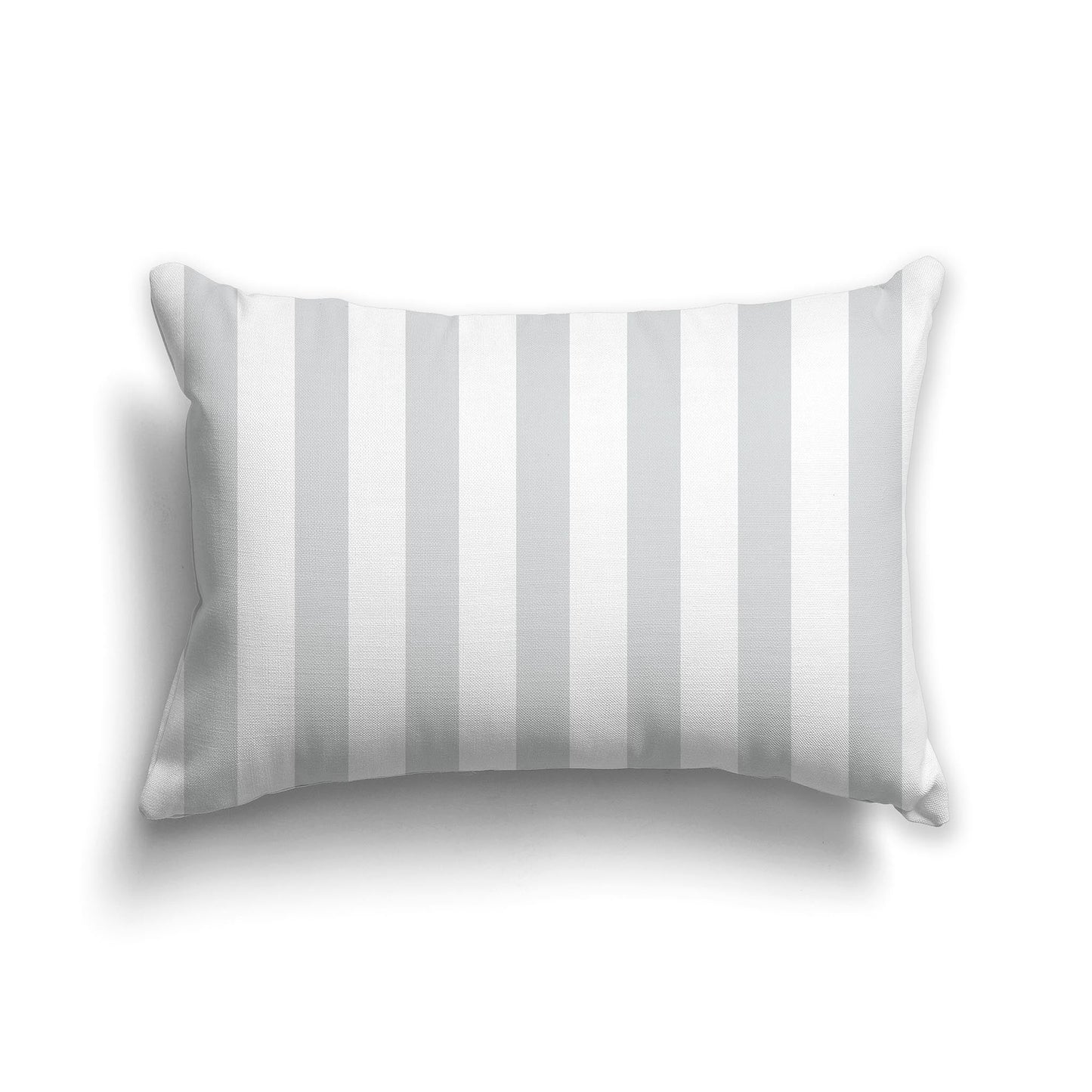 White/Beige-white Throw Pillow with Vertical Pale Grey Bars on Front, CAPC-1214-051