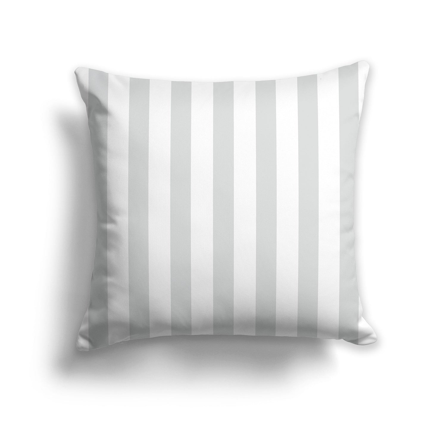 White/Beige-white Throw Pillow with Vertical Pale Grey Bars on Front, CAPC-1214-051