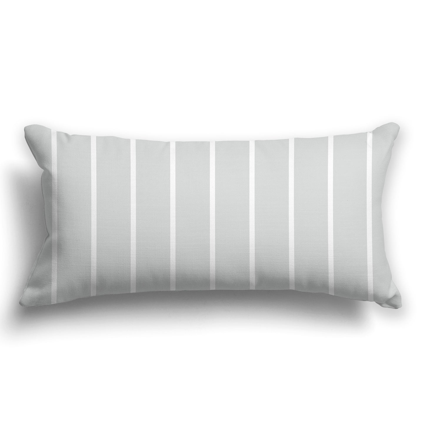 Pale Grey Throw Pillow with White/Beige-white Stripes on Front, CAPC-1214-062