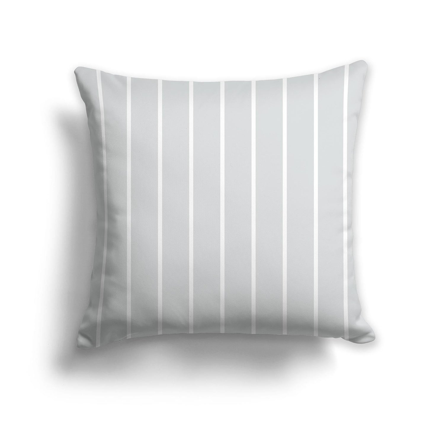 Pale Grey Throw Pillow with White/Beige-white Stripes on Front, CAPC-1214-062
