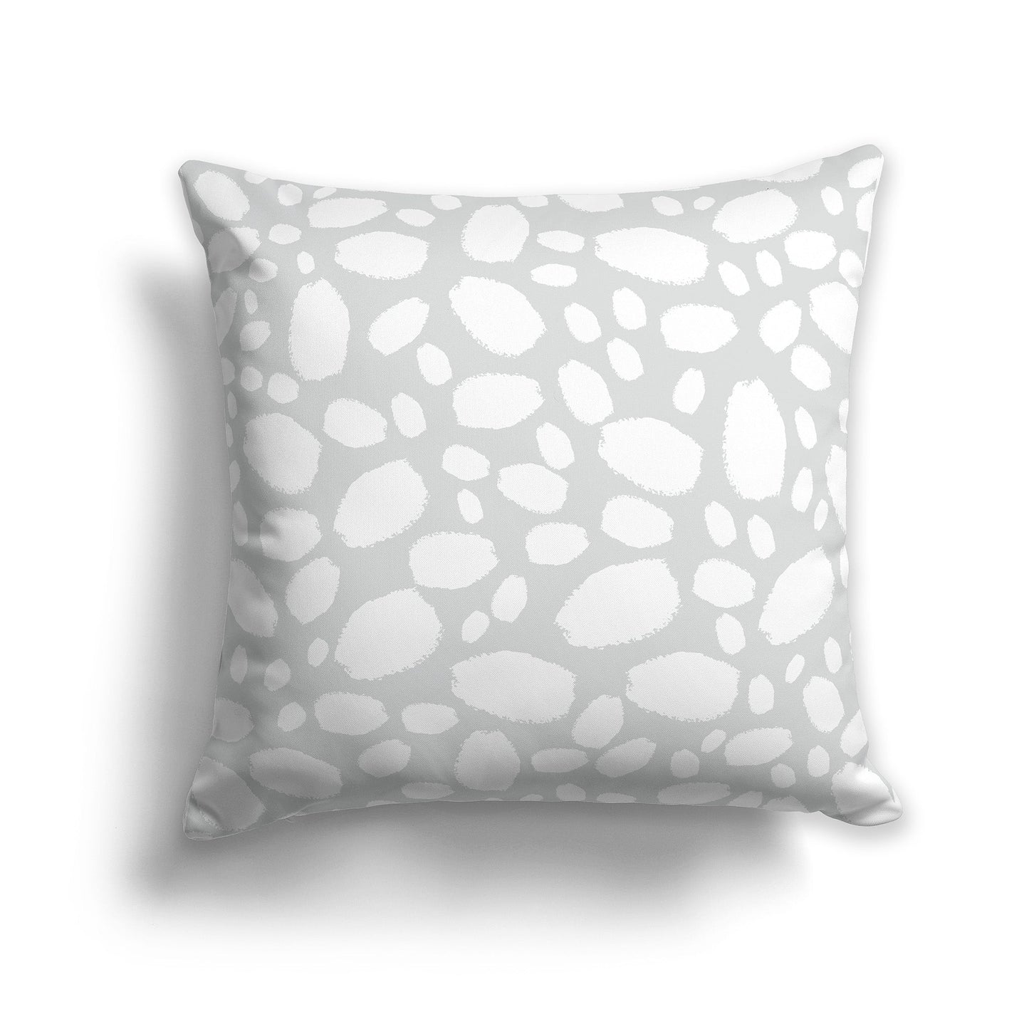 Pale Grey Throw Pillow with White/Beige-white Paint Dabs on Both Sides, CAPC-1214-092