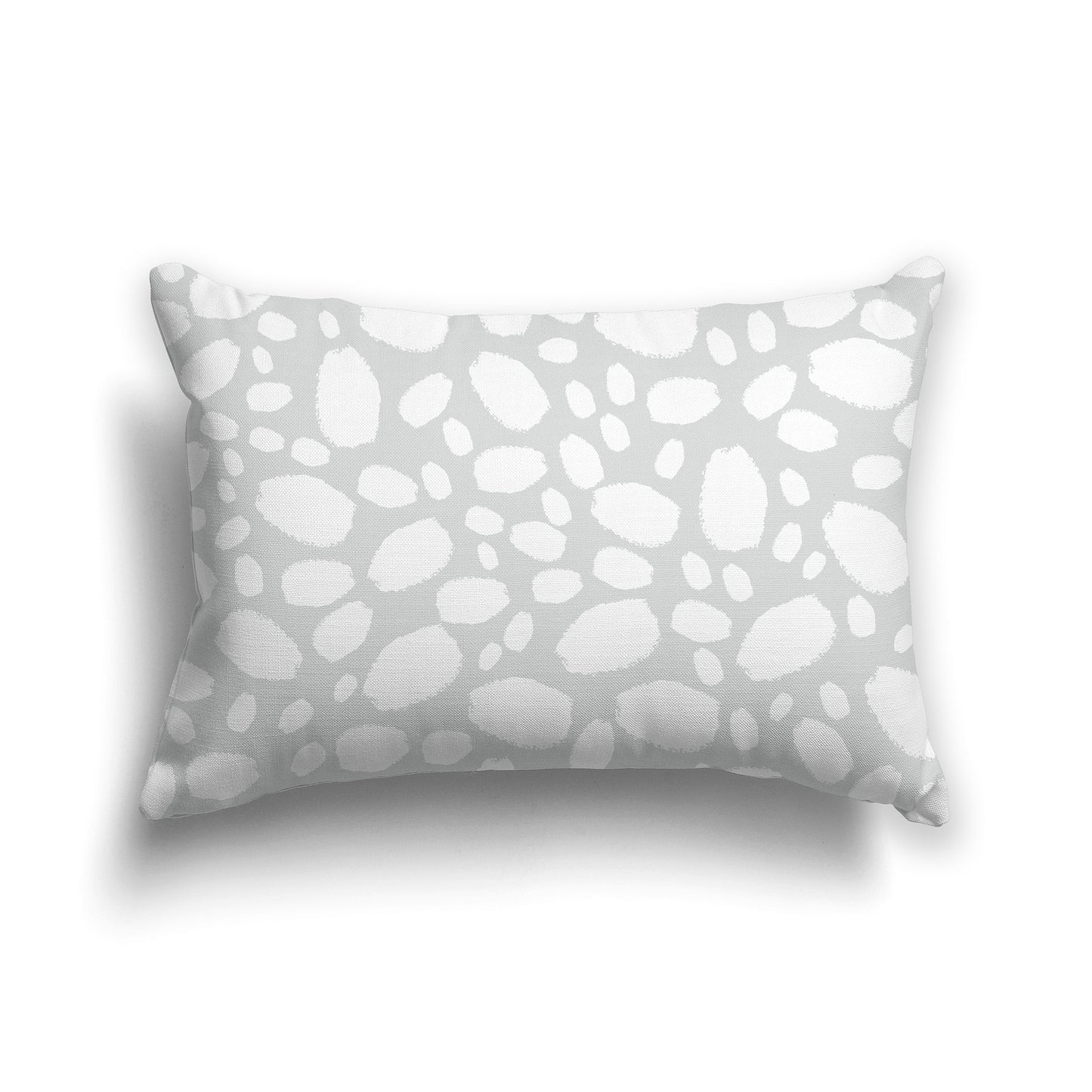 Pale Grey Throw Pillow with White/Beige-white Paint Dabs on Both Sides, CAPC-1214-092