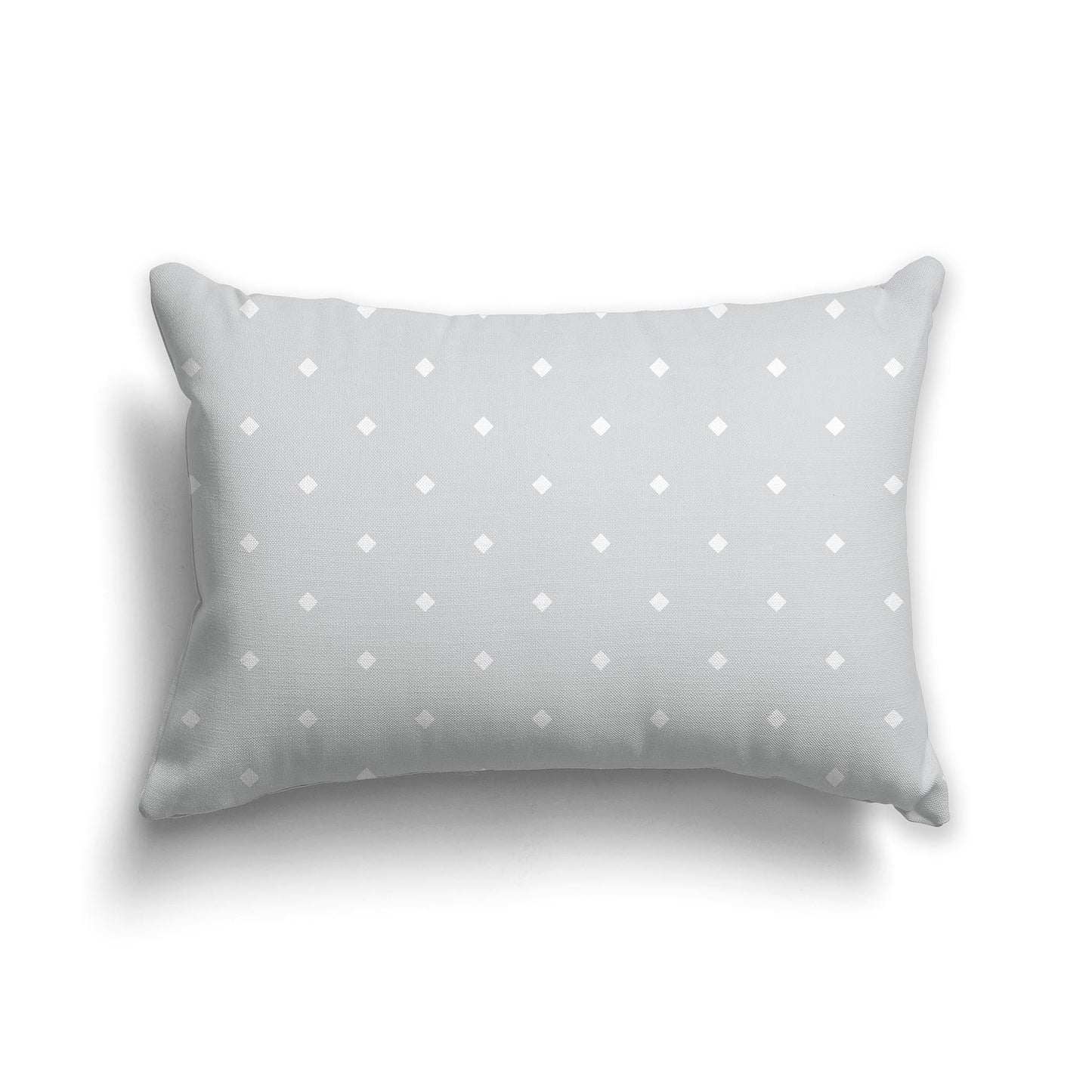 Pale Grey Throw Pillow with Large White/Beige-white Diamond Pattern on Front, CAPC-1214-102