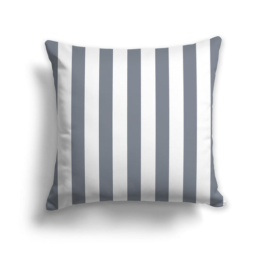 White/Beige-white Throw Pillow with Grey Vertical Bars on Front, CAPC-1221-052