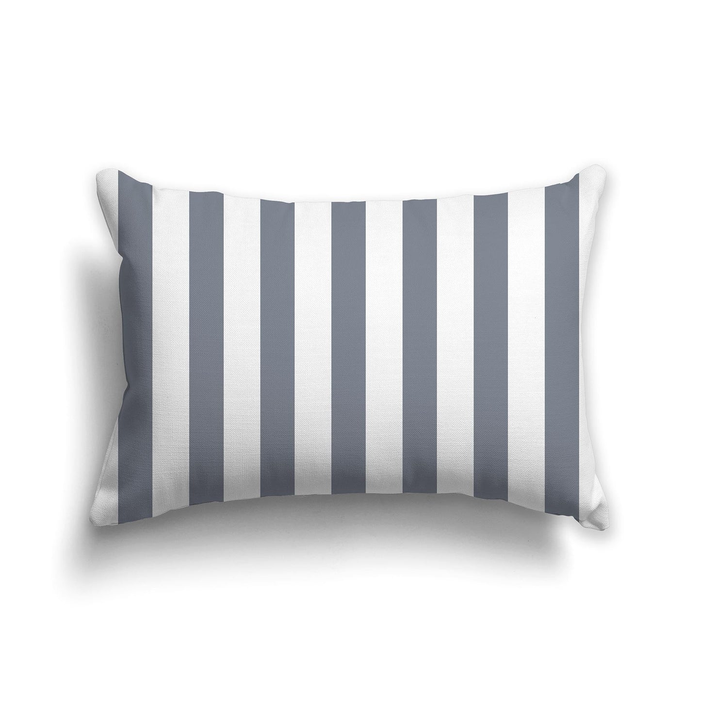 White/Beige-white Throw Pillow with Grey Vertical Bars on Front, CAPC-1221-052
