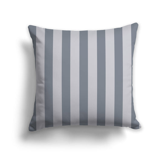 Light Grey Throw Pillow with Grey Vertical Bars on Front, CAPC-1221-055