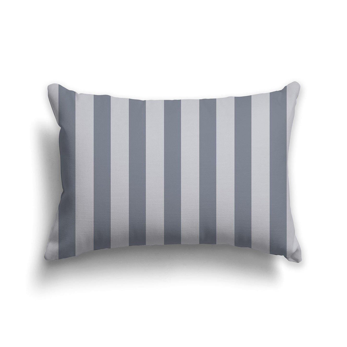 Light Grey Throw Pillow with Grey Vertical Bars on Front, CAPC-1221-055