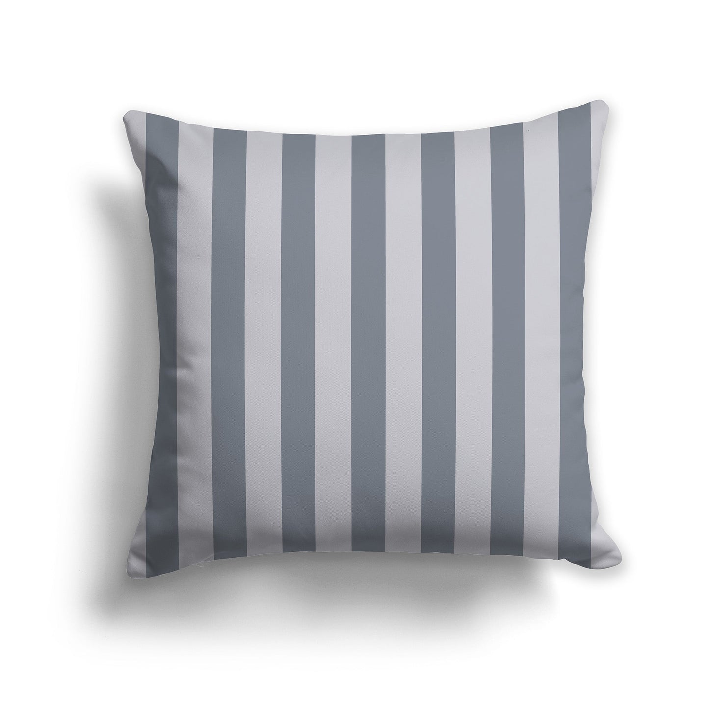Light Grey Throw Pillow with Grey Vertical Bars on Front, CAPC-1221-055