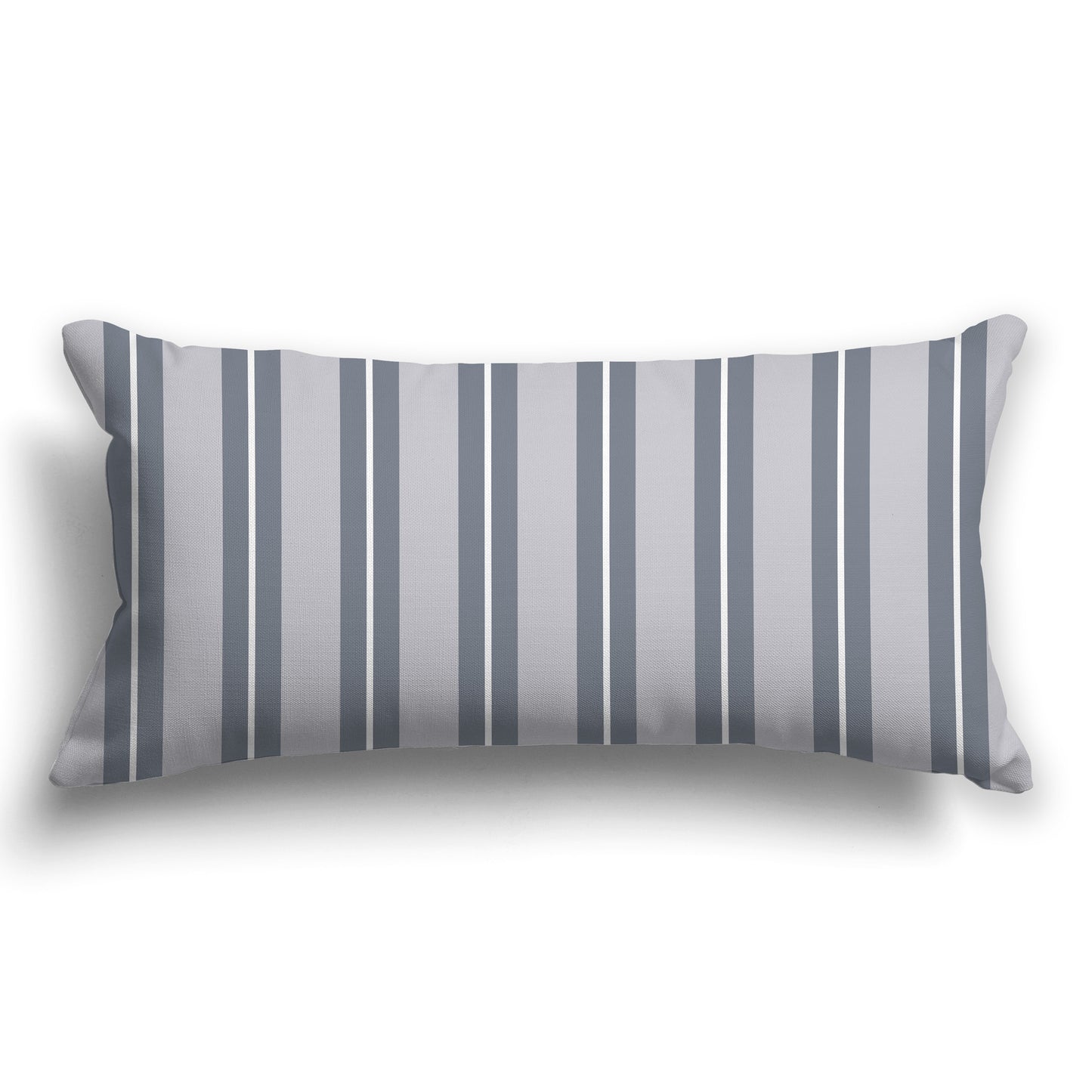 Light Grey Throw Pillow with Grey and White/Beige-white Multistripe Pattern on Front, CAPC-1221-072