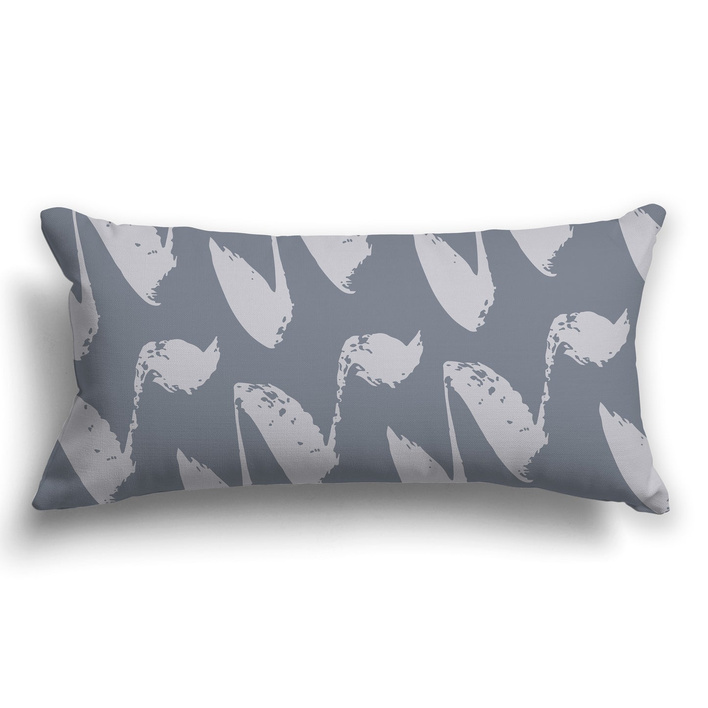 Grey Throw Pillow with Light Grey Squiggle Pattern on Both Sides, CAPC-1221-089