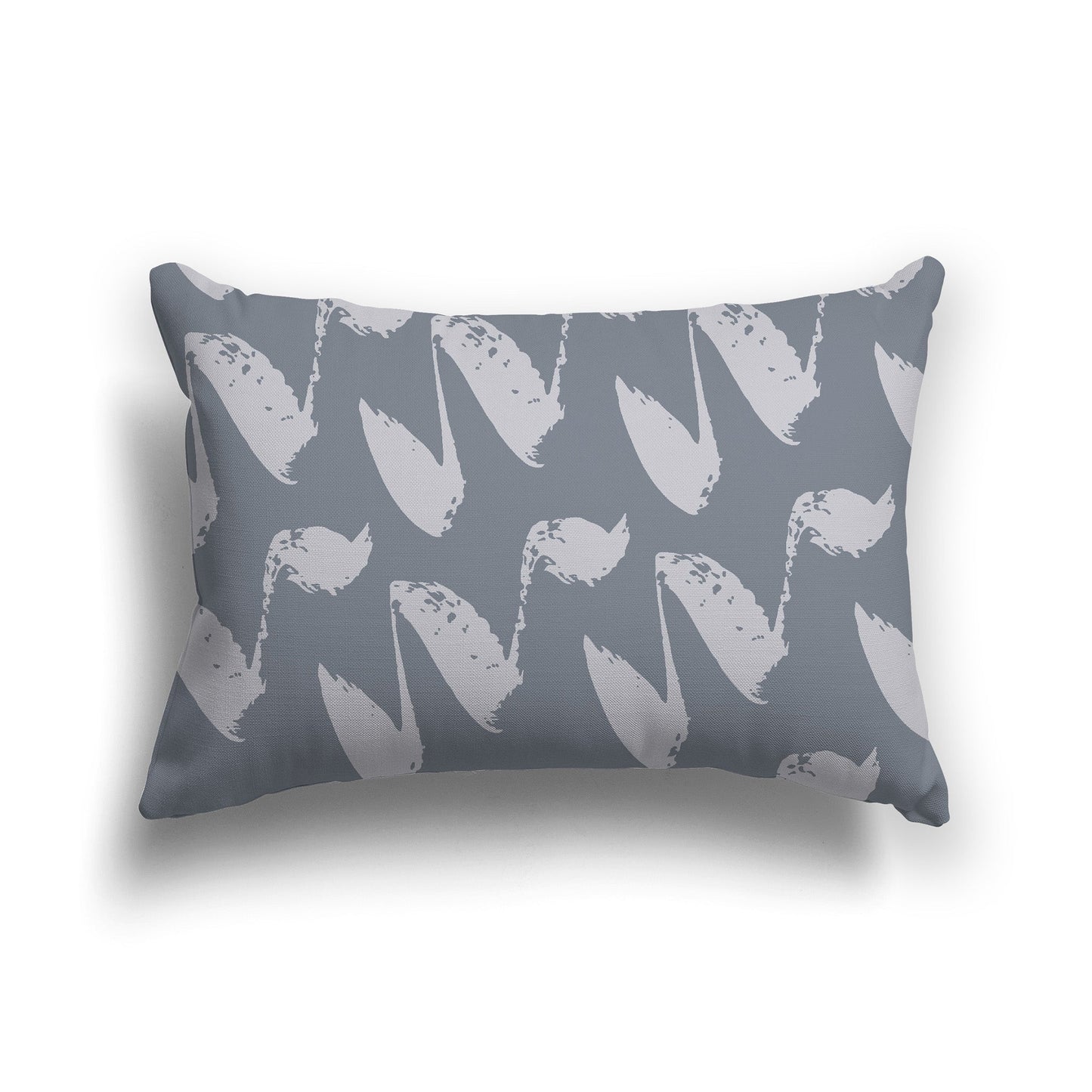 Grey Throw Pillow with Light Grey Squiggle Pattern on Both Sides, CAPC-1221-089