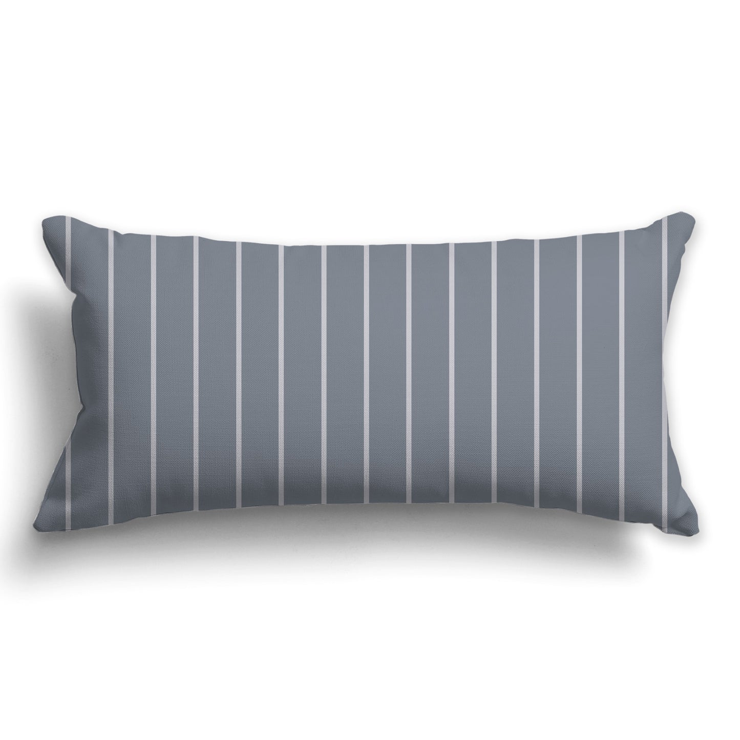 Grey Throw Pillow with Fine Vertical White/Beige-white Stripes on Front, CAPC-1221-151