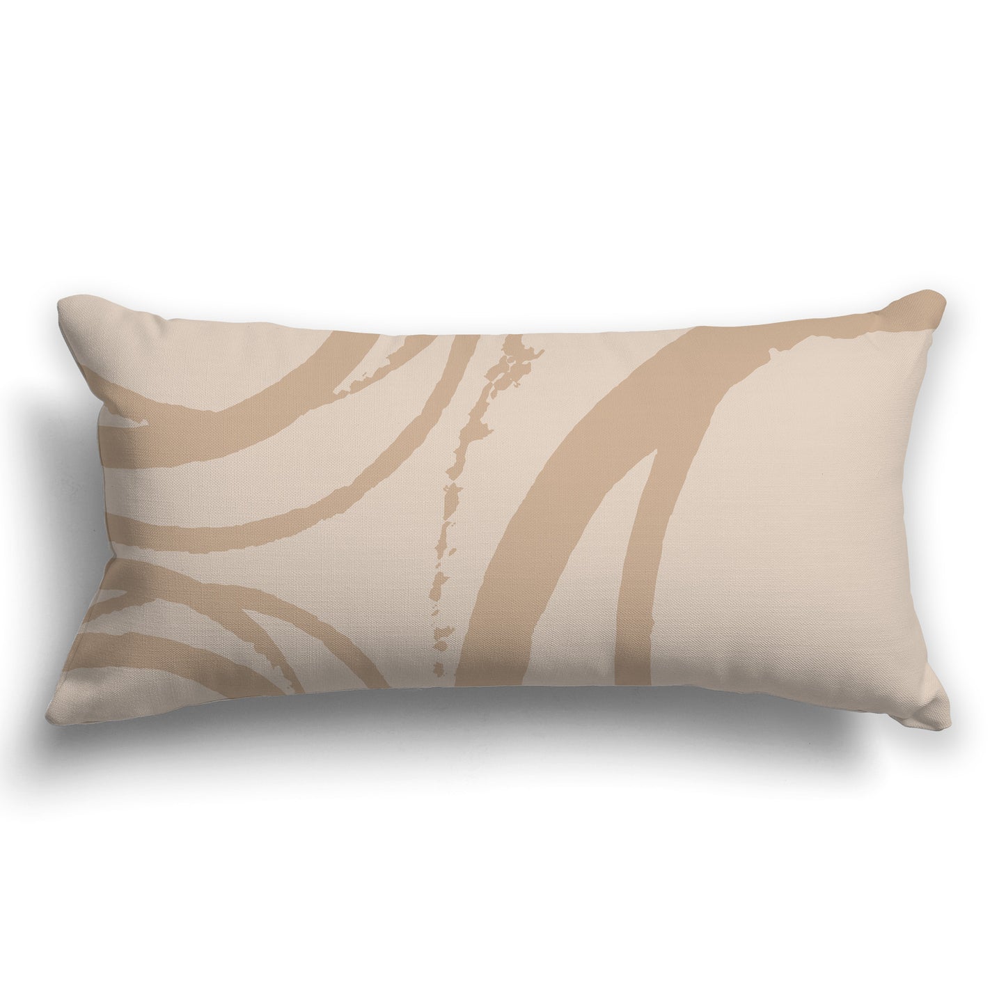 Light Caramel Throw Pillow with Circular Caramel Graphic on Both Sides, CAPC-1222-021