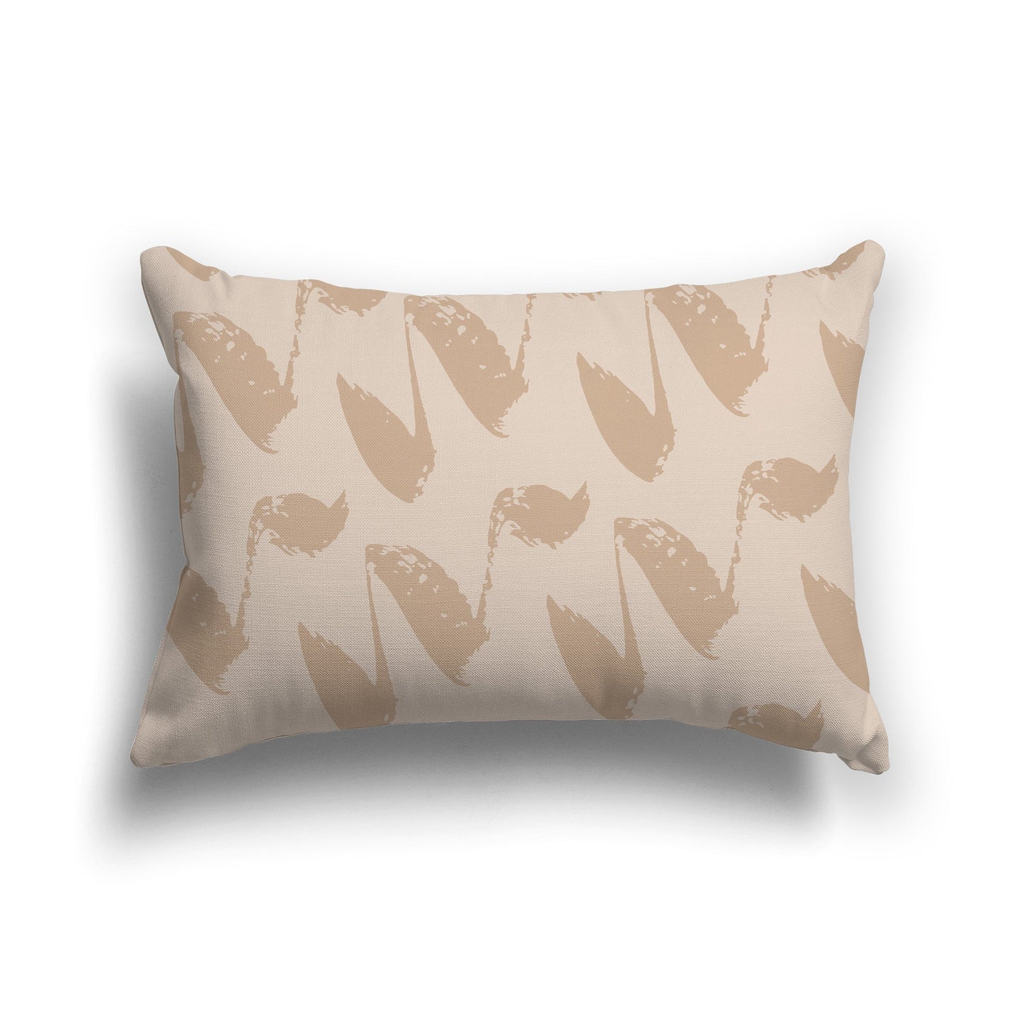 Pale Caramel Throw Pillow with Light Caramel Squiggle Pattern on Both Sides, CAPC-1222-081