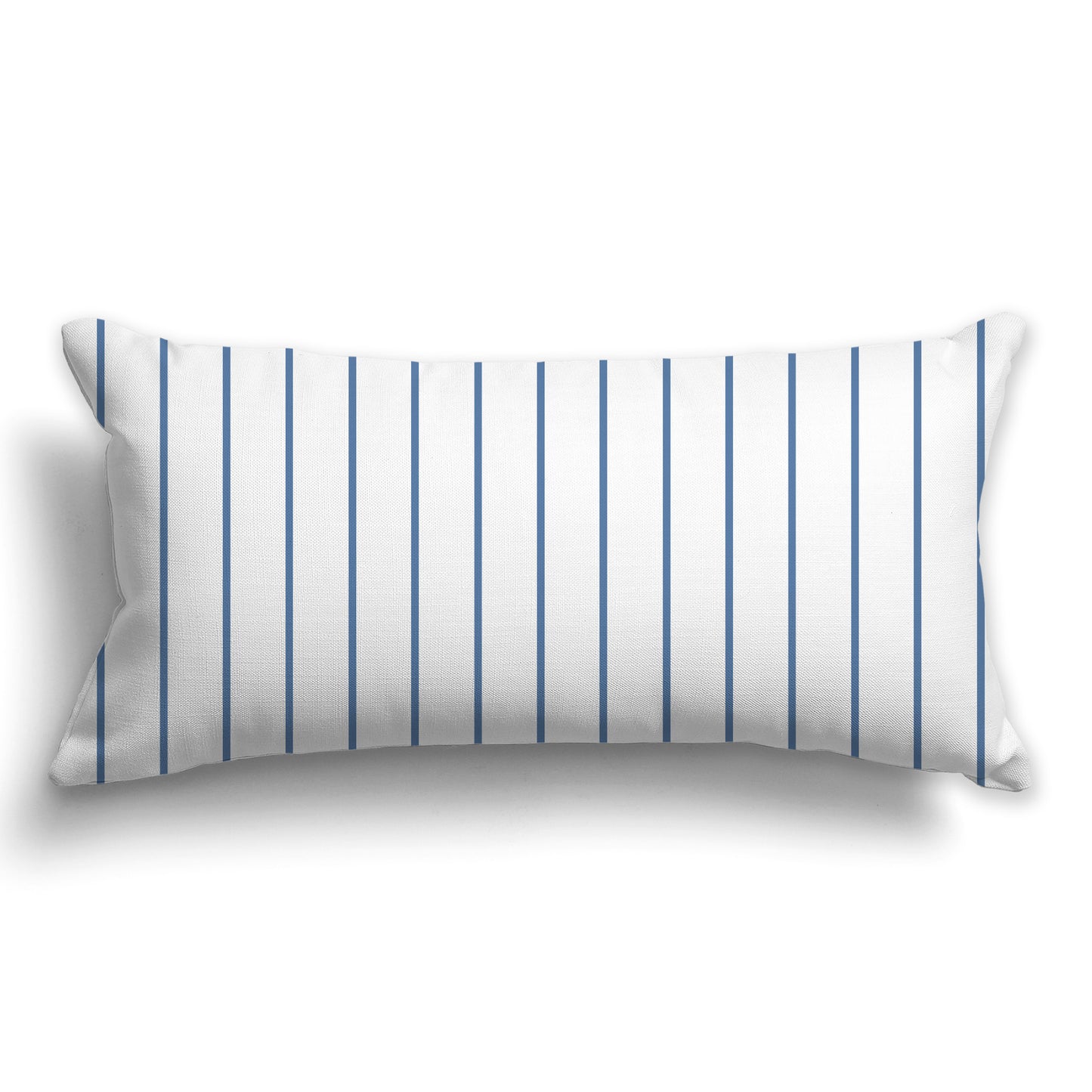 White/Beige-white Throw Pillow with Fine Vertical Blue Stripes on Front, CAPC-1231-151
