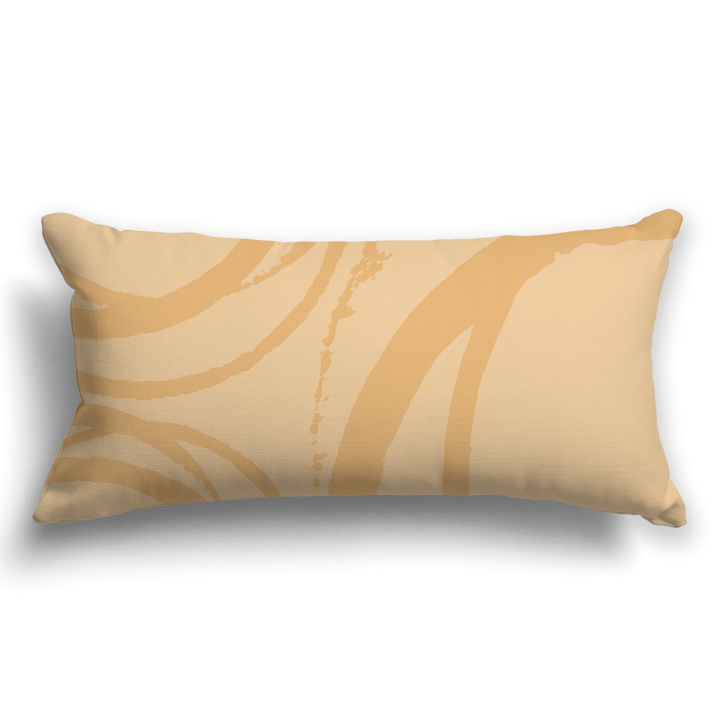 Light Orange Throw Pillow with Circular Orange Graphic on Both Sides, CAPC-1232-021