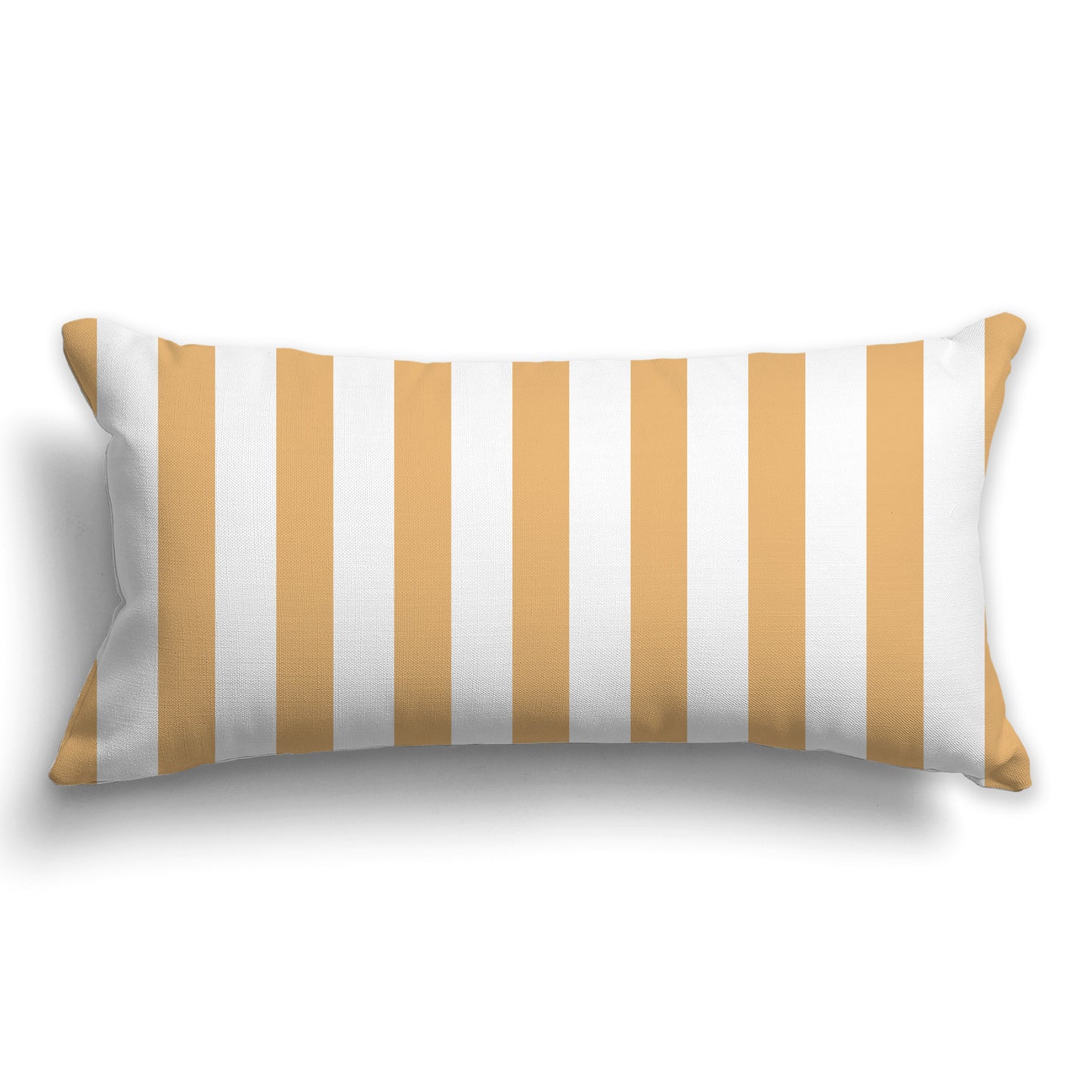 White/Beige-white Throw Pillow with Orange Vertical Bars on Front, CAPC-1232-051