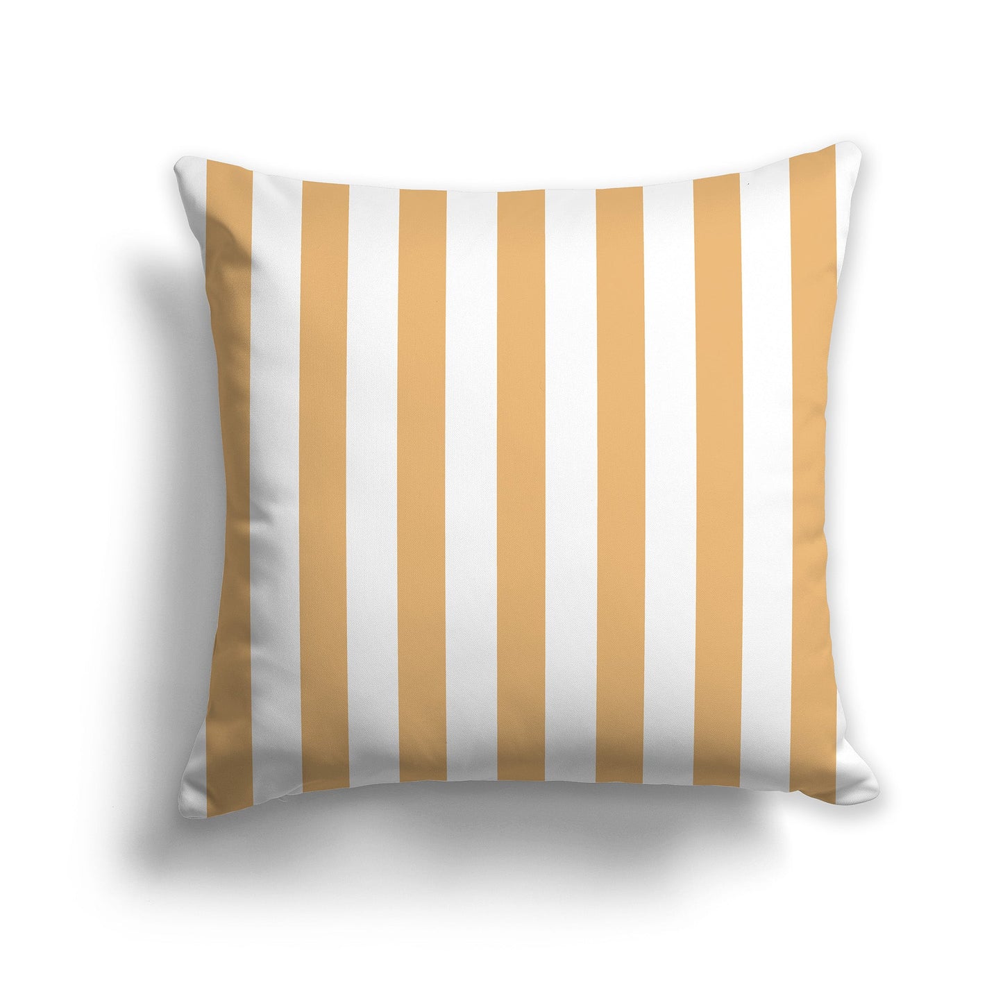 White/Beige-white Throw Pillow with Orange Vertical Bars on Front, CAPC-1232-051