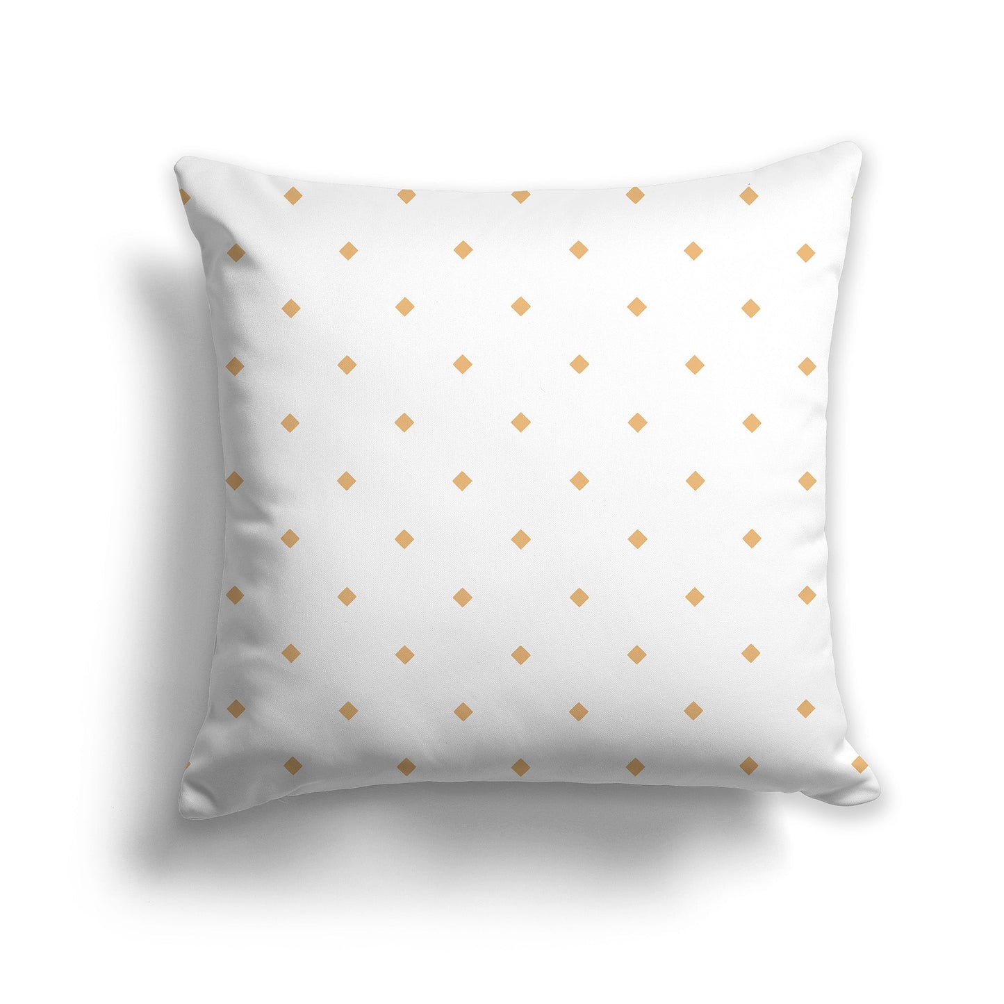 White/Beige-white Throw Pillow with Large Orange Diamond Pattern on Front, CAPC-1232-101