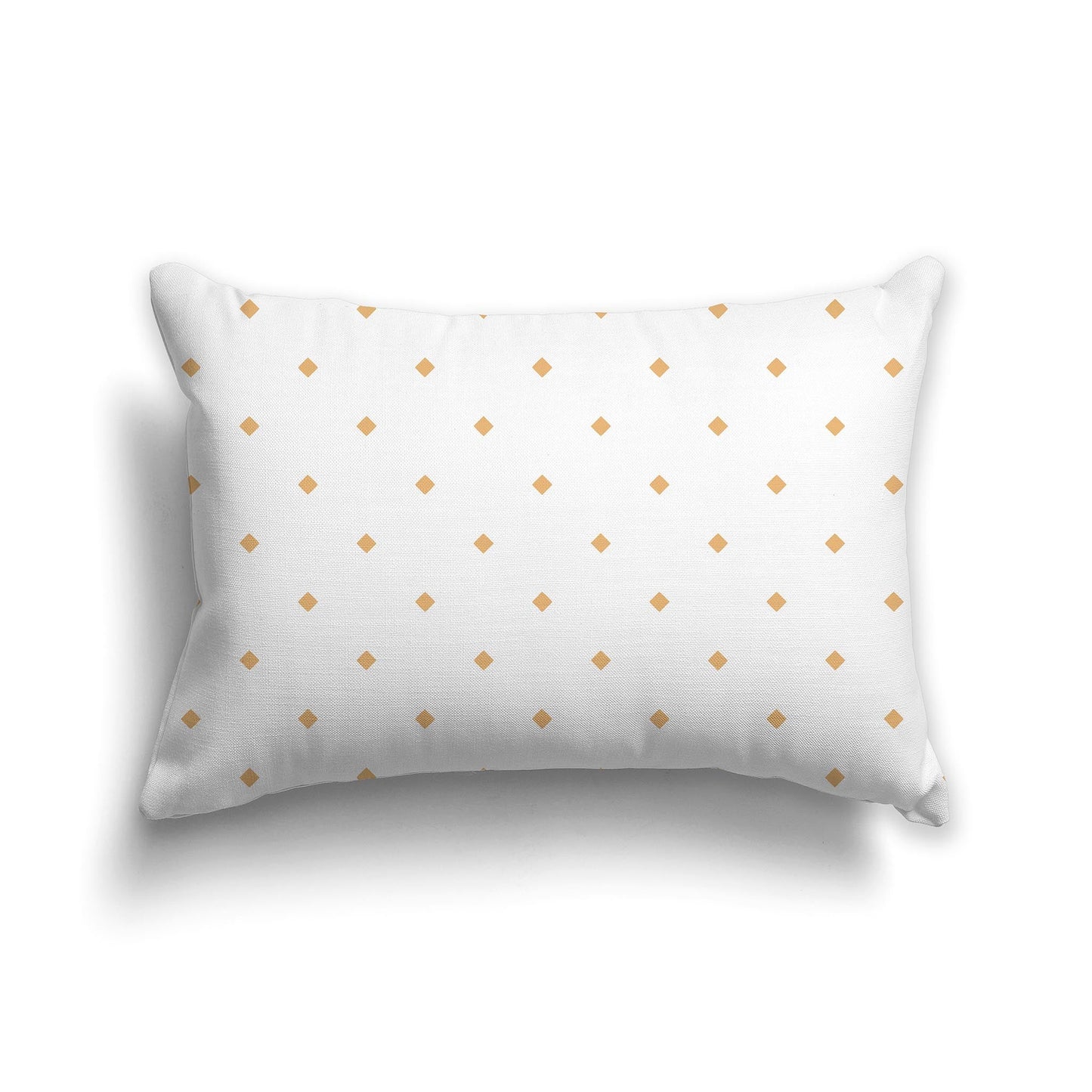 White/Beige-white Throw Pillow with Large Orange Diamond Pattern on Front, CAPC-1232-101