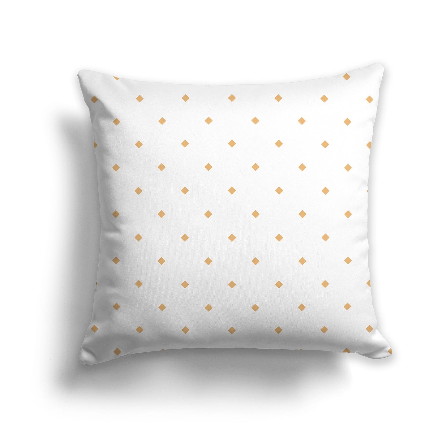 White/Beige-white Throw Pillow with Large Orange Diamond Pattern on Front, CAPC-1232-101