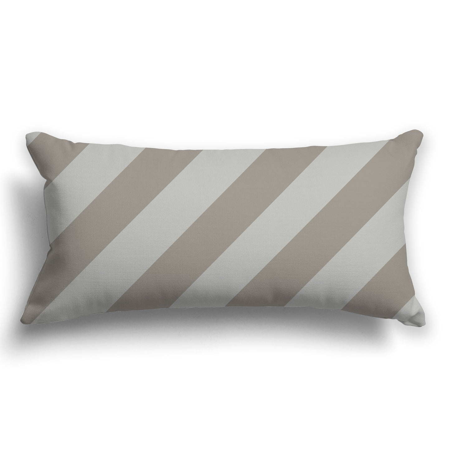 Throw Pillow with Brown and Grey-green Diagonal Bars on Both Sides, CAPC-1242-031