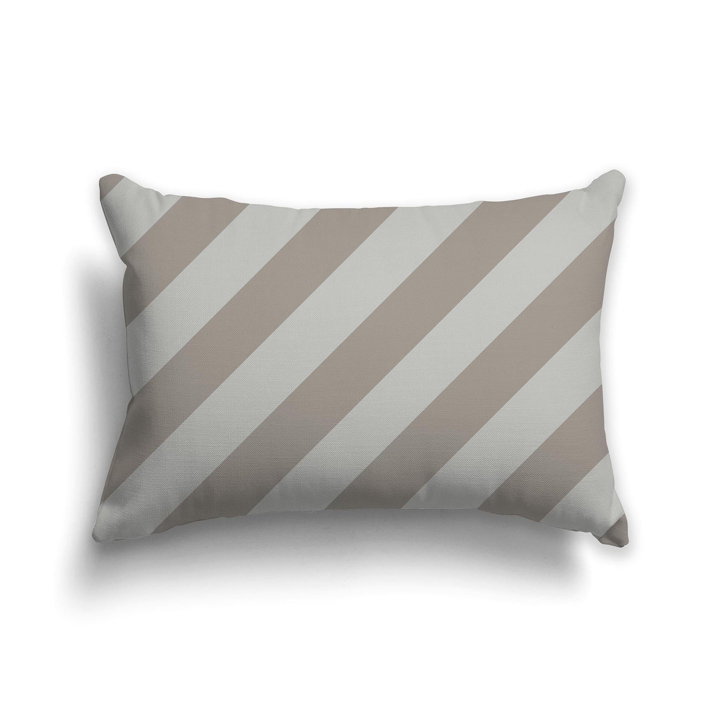 Throw Pillow with Brown and Grey-green Diagonal Bars on Both Sides, CAPC-1242-031