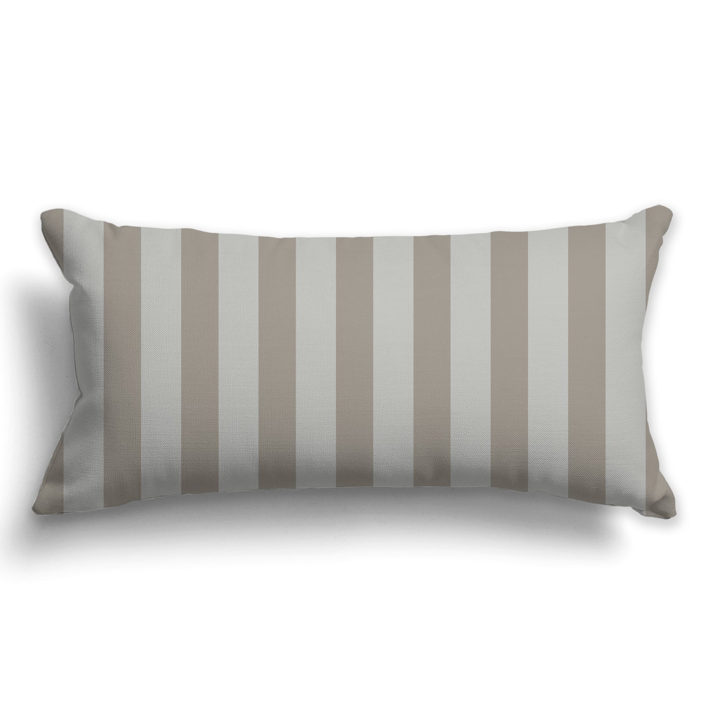 Grey-green Throw Pillow with Brown Vertical Bars on Front, CAPC-1242-051