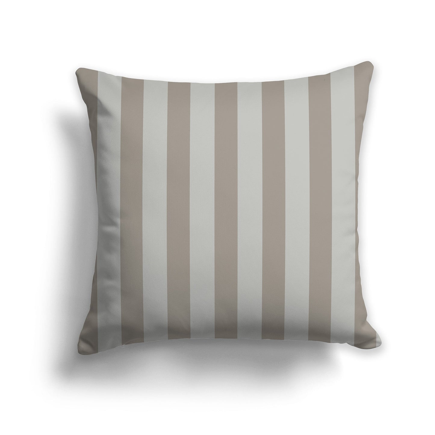 Grey-green Throw Pillow with Brown Vertical Bars on Front, CAPC-1242-051