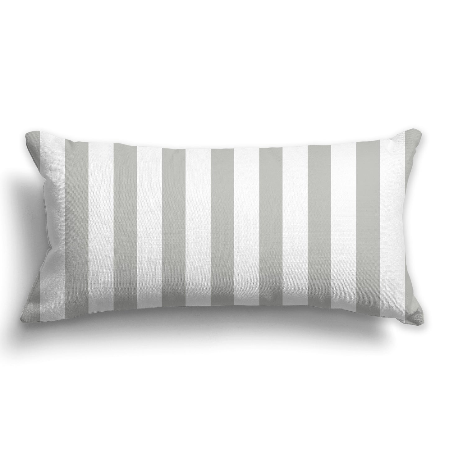 White/Beige-white Throw Pillow with Vertical Grey Bars on Front, CAPC-1243-051