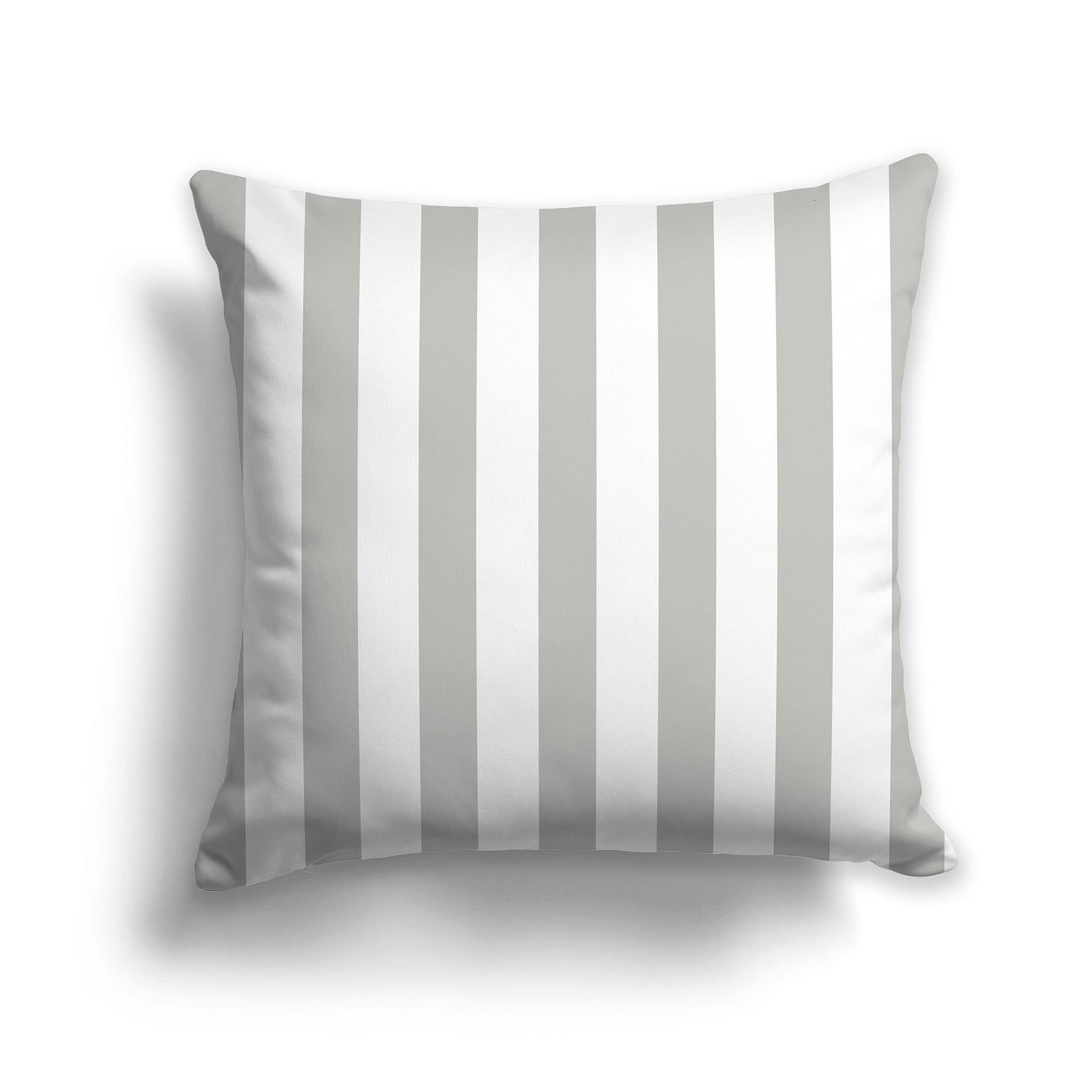 White/Beige-white Throw Pillow with Vertical Grey Bars on Front, CAPC-1243-051