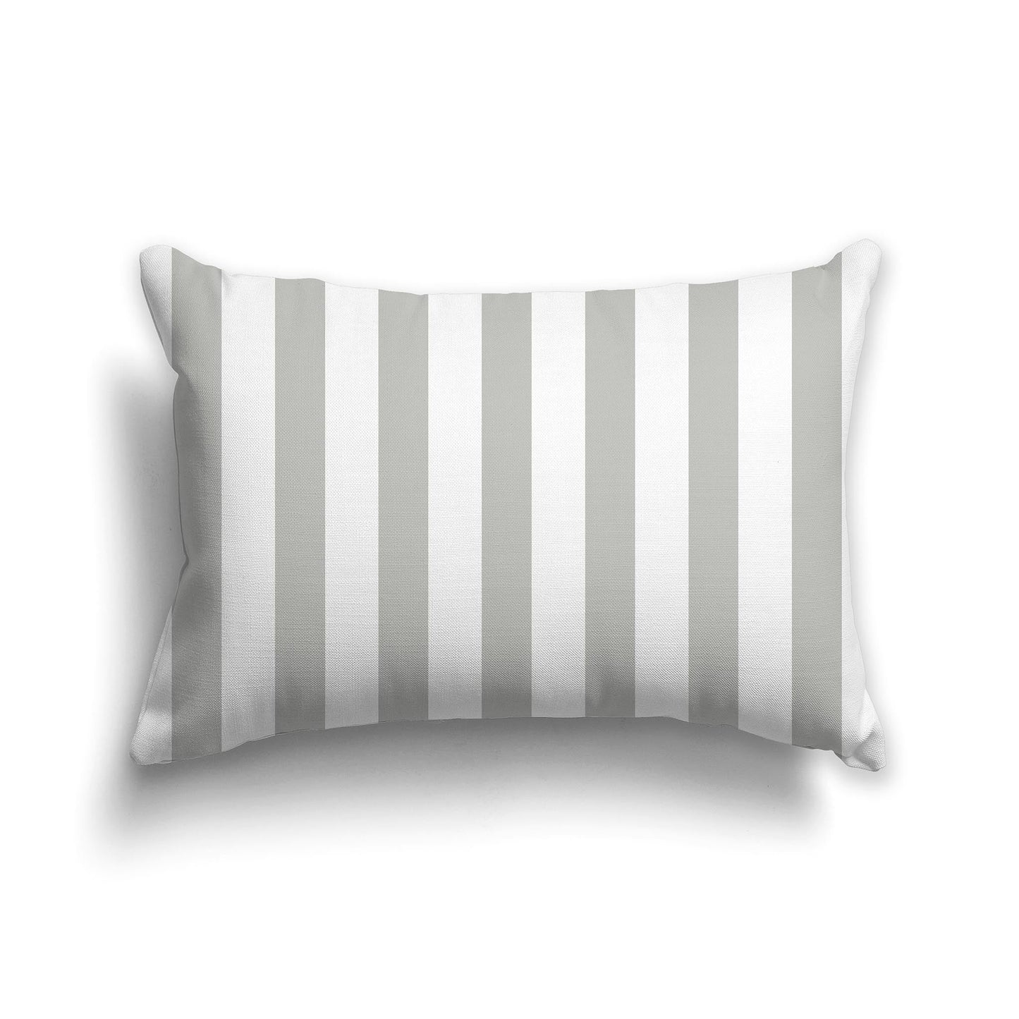 White/Beige-white Throw Pillow with Vertical Grey Bars on Front, CAPC-1243-051