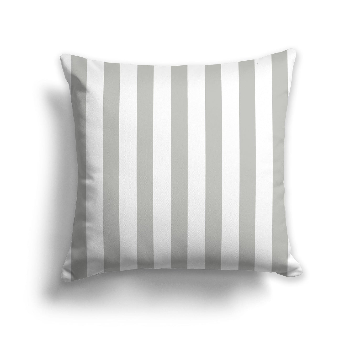 White/Beige-white Throw Pillow with Vertical Grey Bars on Front, CAPC-1243-051
