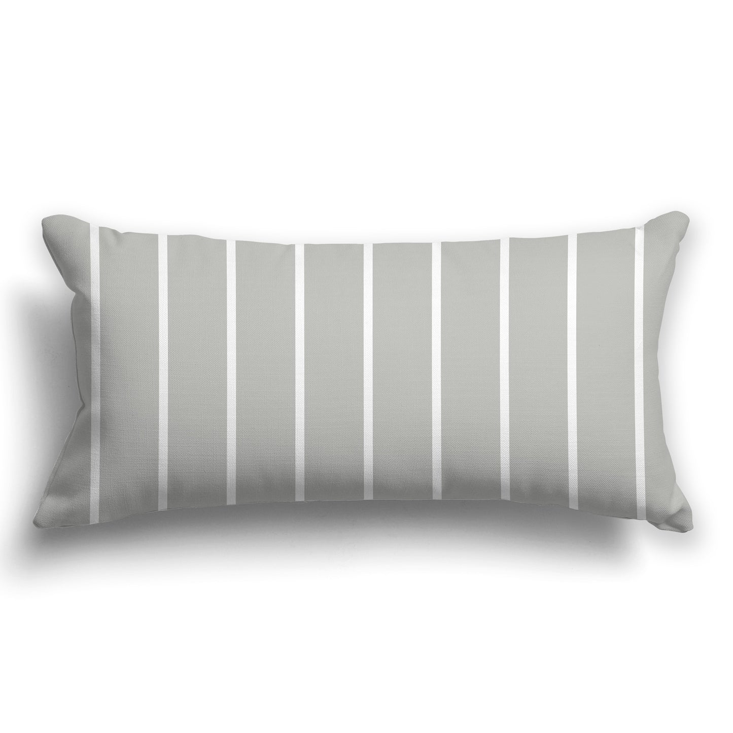 Grey Throw Pillow with White/Beige-white Stripes on Front, CAPC-1243-062