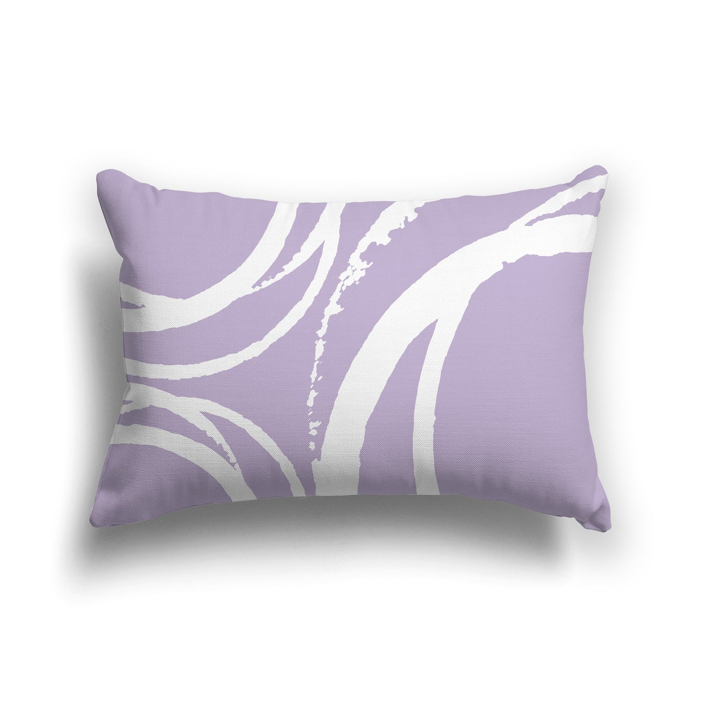 Mauve Throw Pillow with a Circular White/Beige-white Graphic on Both Sides, CAPC-1251-022