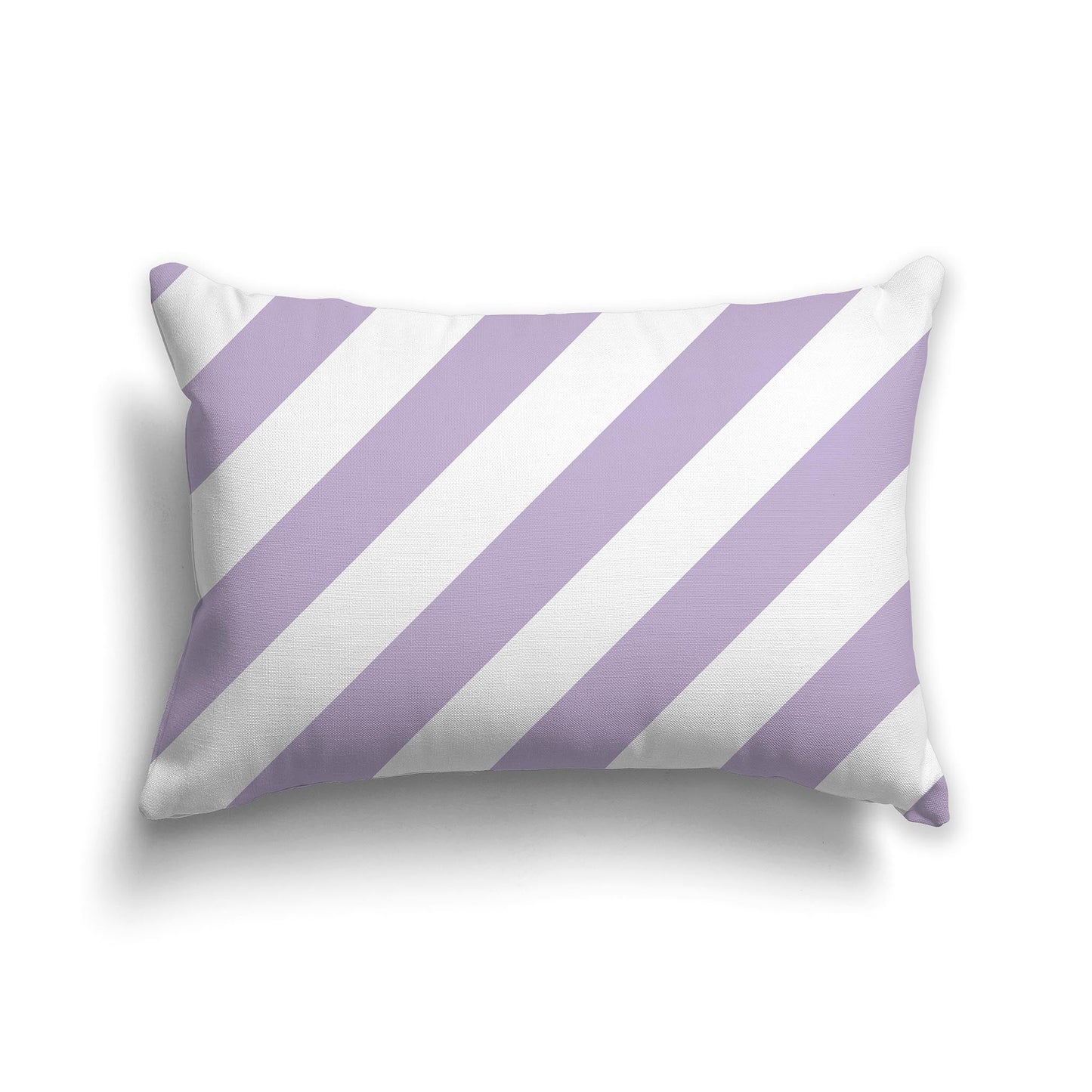 Throw Pillow with Mauve and White/Beige-white Diagonal Bars on Both Sides, CAPC-1251-031