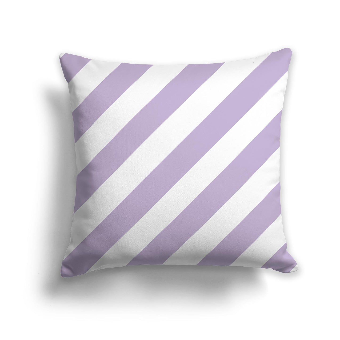 Throw Pillow with Mauve and White/Beige-white Diagonal Bars on Both Sides, CAPC-1251-031
