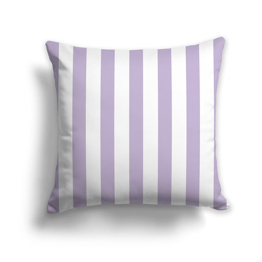 White/Beige-white Throw Pillow with Mauve Vertical Bars on Front, CAPC-1251-051