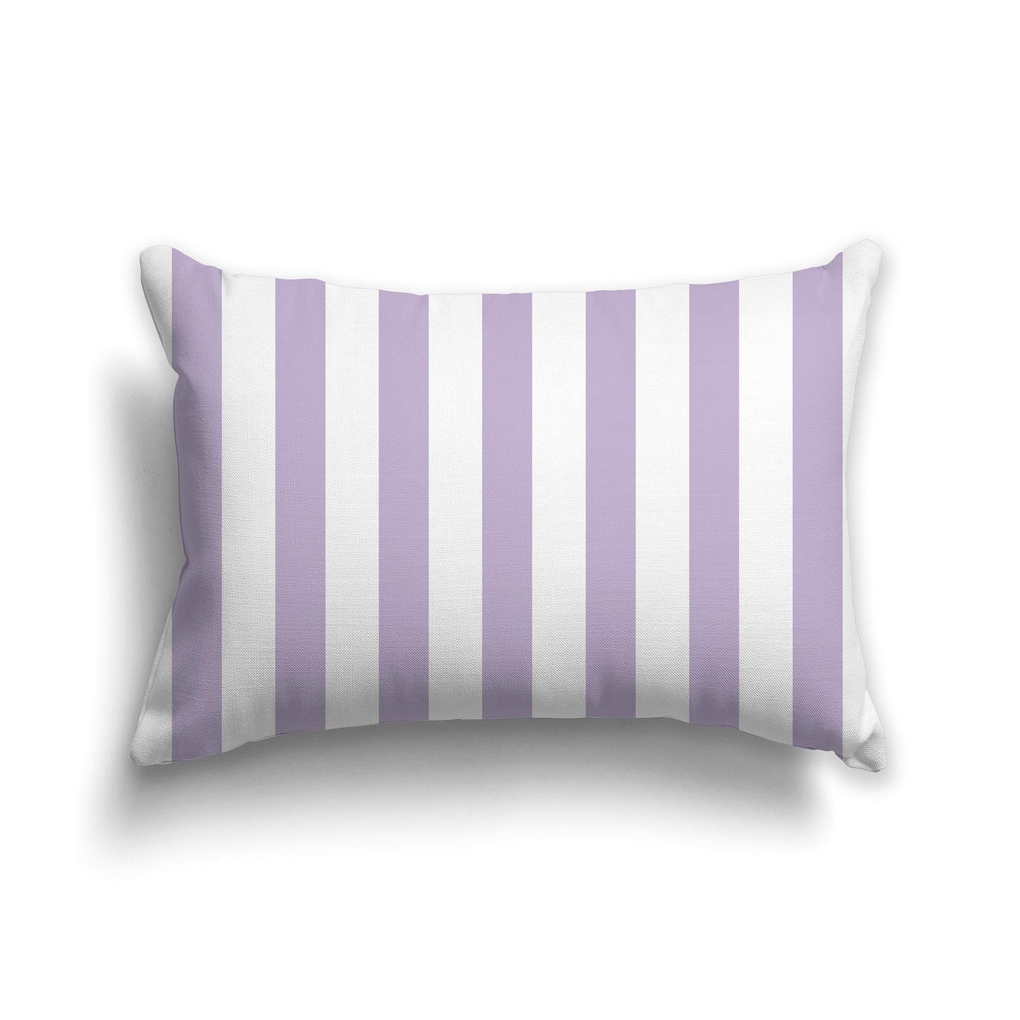 White/Beige-white Throw Pillow with Mauve Vertical Bars on Front, CAPC-1251-051