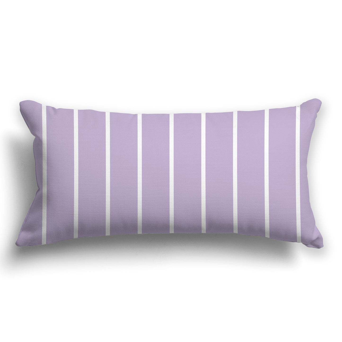 Mauve Throw Pillow with White/Beige-white Vertical Stripes on Front, CAPC-1251-062