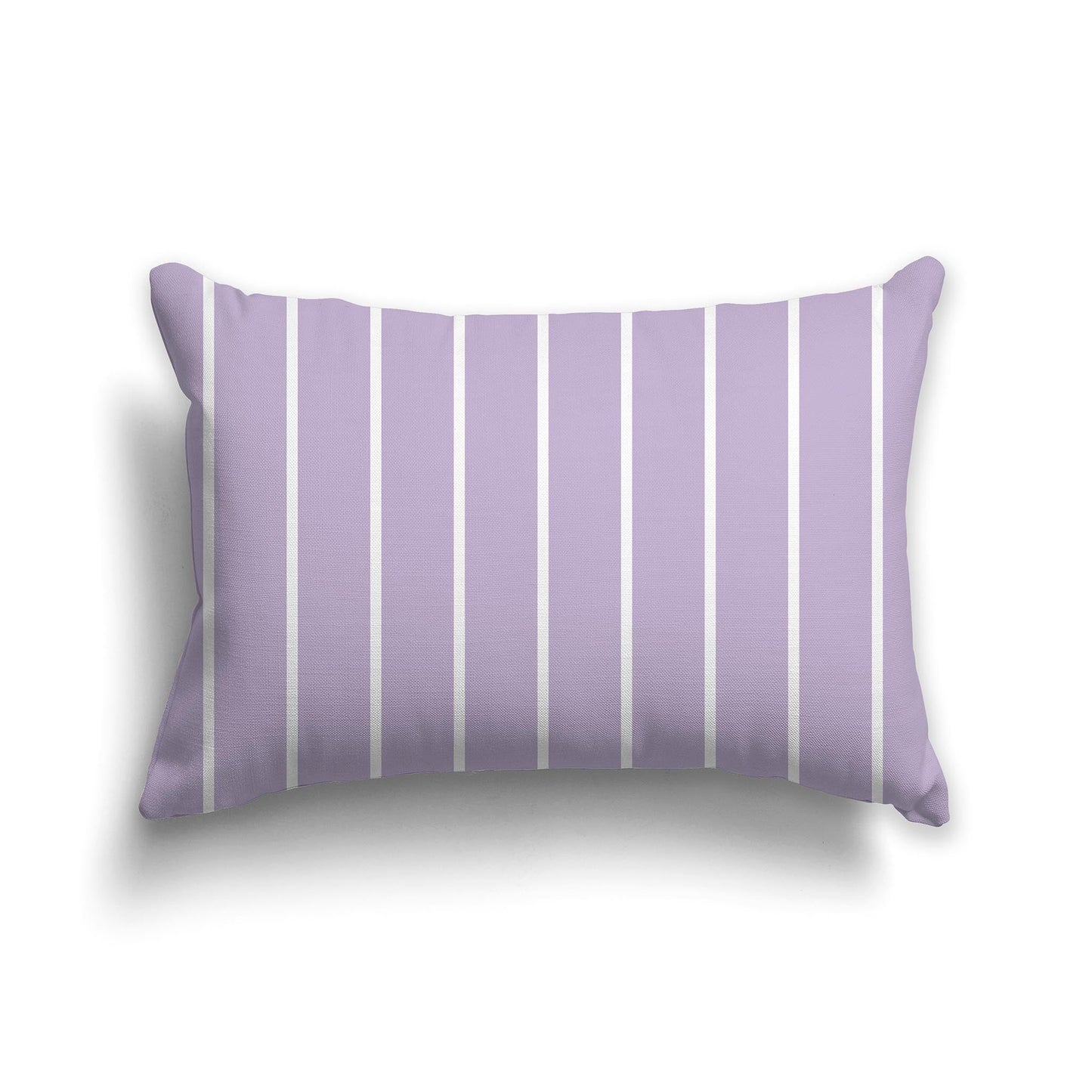 Mauve Throw Pillow with White/Beige-white Vertical Stripes on Front, CAPC-1251-062