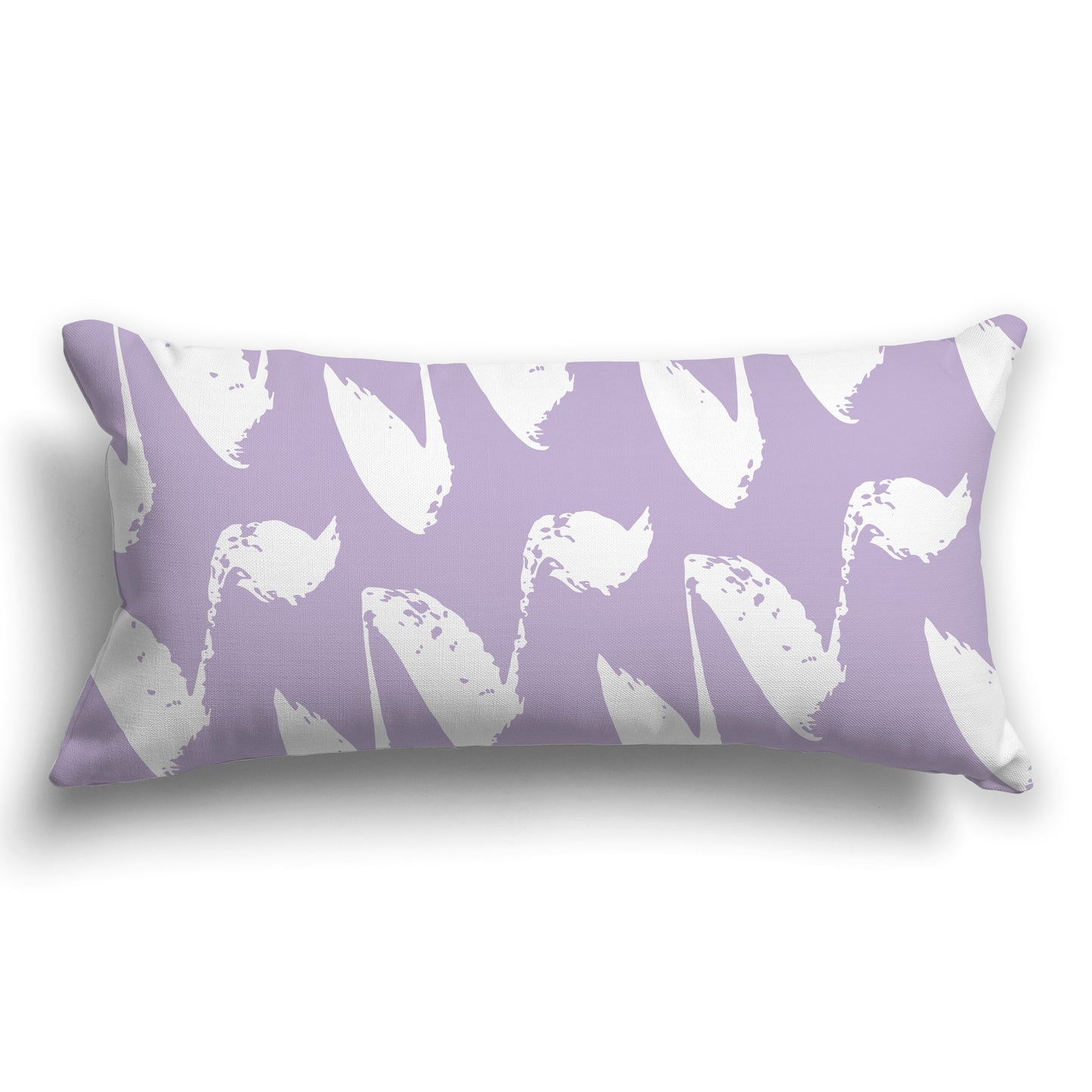 Mauve Throw Pillow with White/Beige-white Squiggle Pattern on Both Sides, CAPC-1251-082