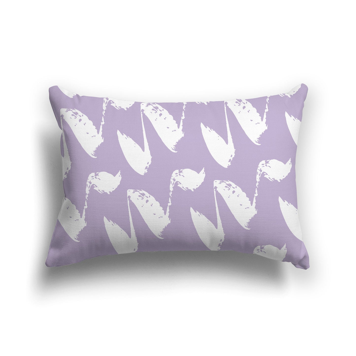 Mauve Throw Pillow with White/Beige-white Squiggle Pattern on Both Sides, CAPC-1251-082