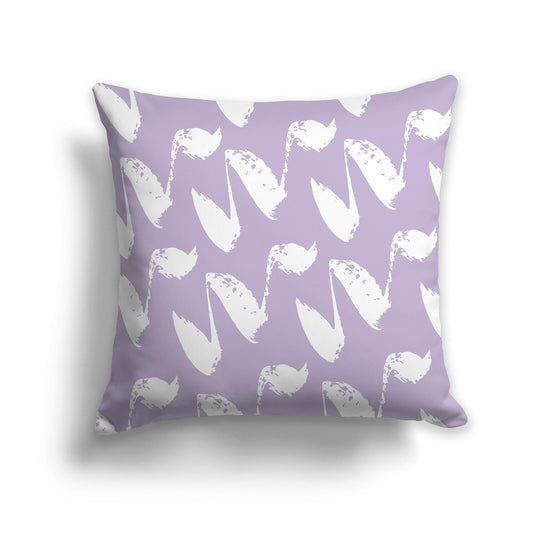 Mauve Throw Pillow with White/Beige-white Squiggle Pattern on Both Sides, CAPC-1251-082