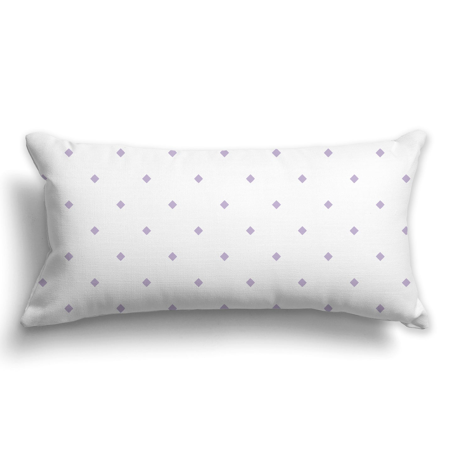 White/Beige-white Throw Pillow with Large Mauve Diamond Pattern on Front, CAPC-1251-101