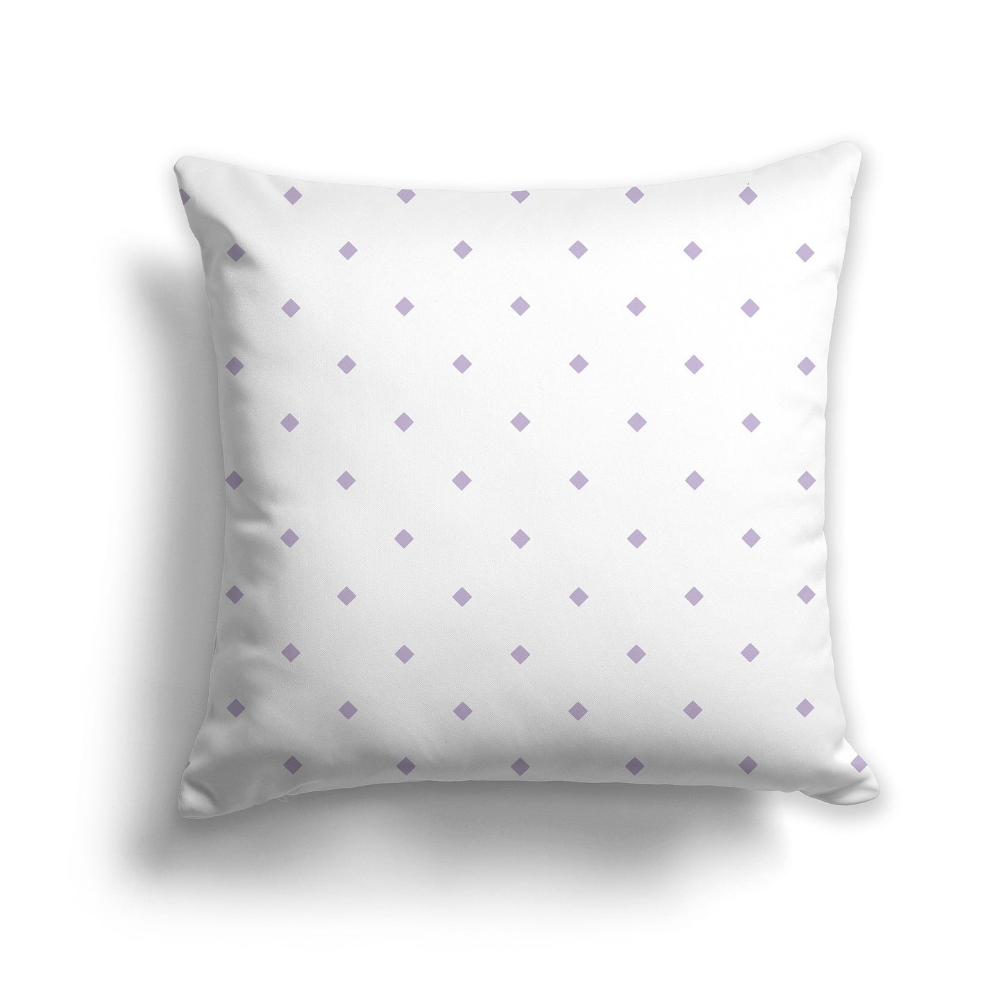 White/Beige-white Throw Pillow with Large Mauve Diamond Pattern on Front, CAPC-1251-101