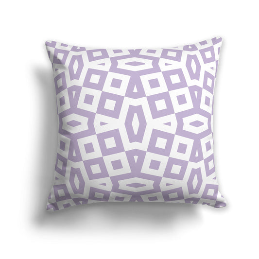Throw Pillow with Mauve and White/Beige-white Geometric Pattern on Both Sides, CAPC-1251-171