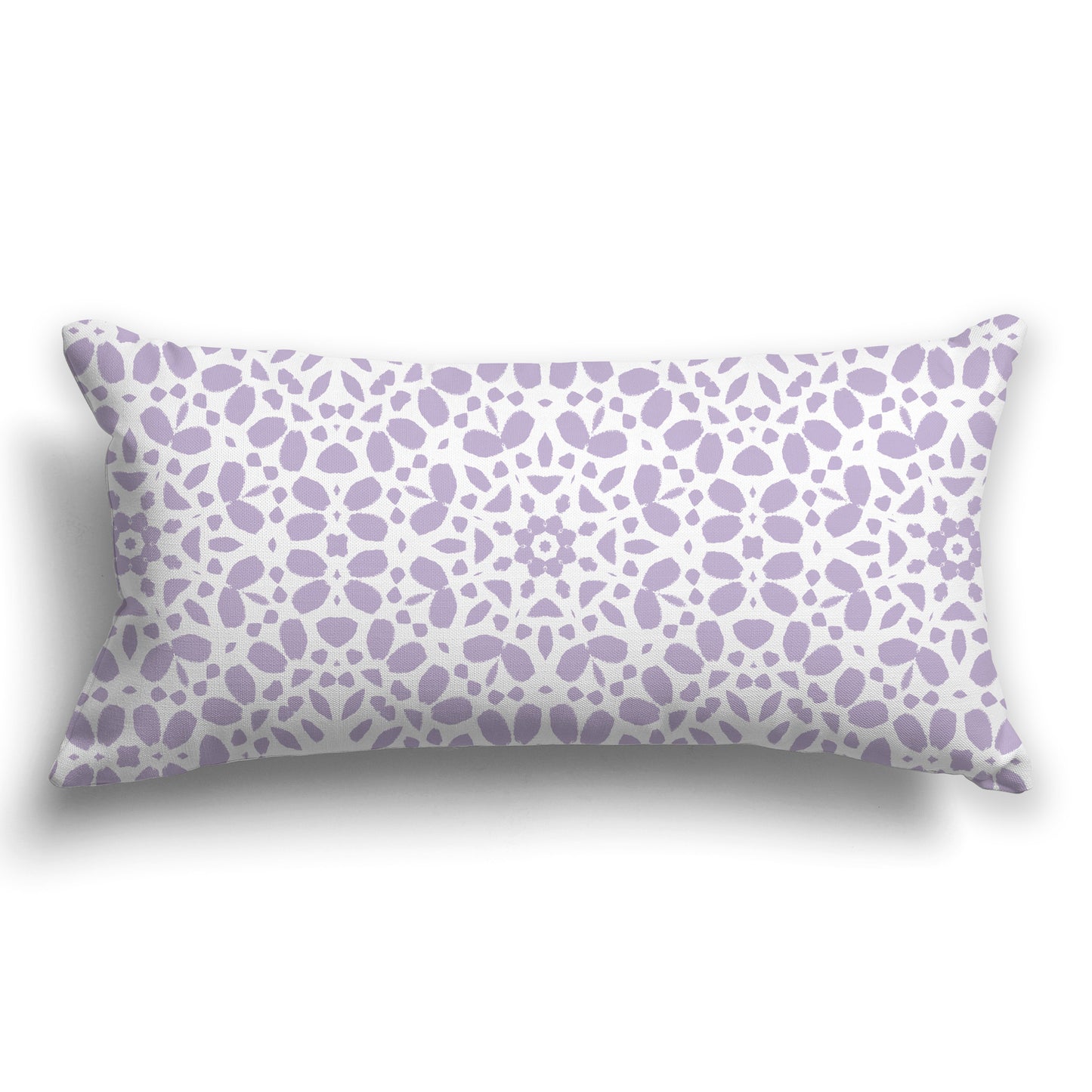 Throw Pillow with Circular Mauve and White/Beige-white Repeat Graphic on Both Sides, CAPC-1251-191