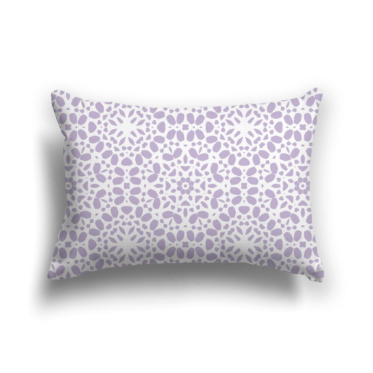Throw Pillow with Circular Mauve and White/Beige-white Repeat Graphic on Both Sides, CAPC-1251-191