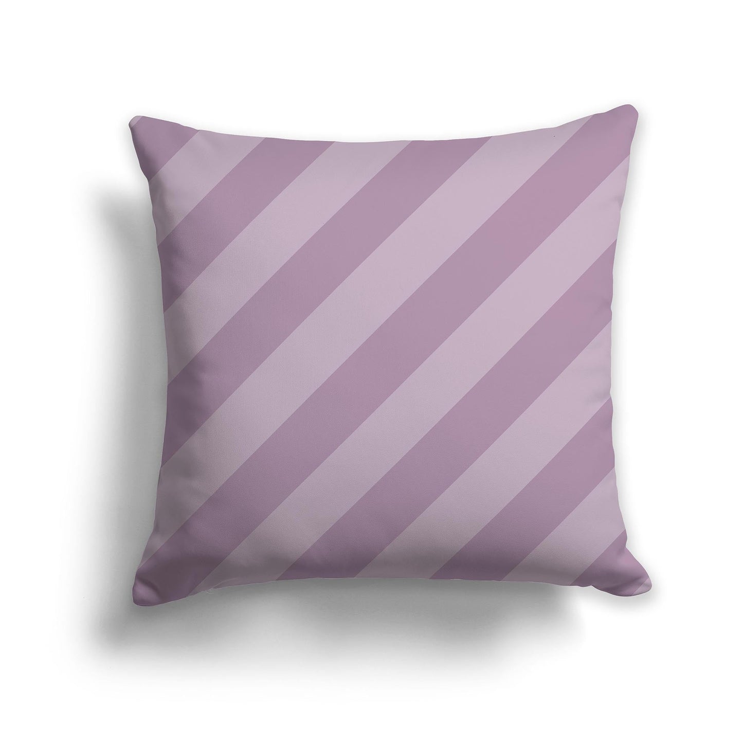 Throw Pillow with Two-tone Mauve Diagonal Bars on Both Sides, CAPC-1252-031